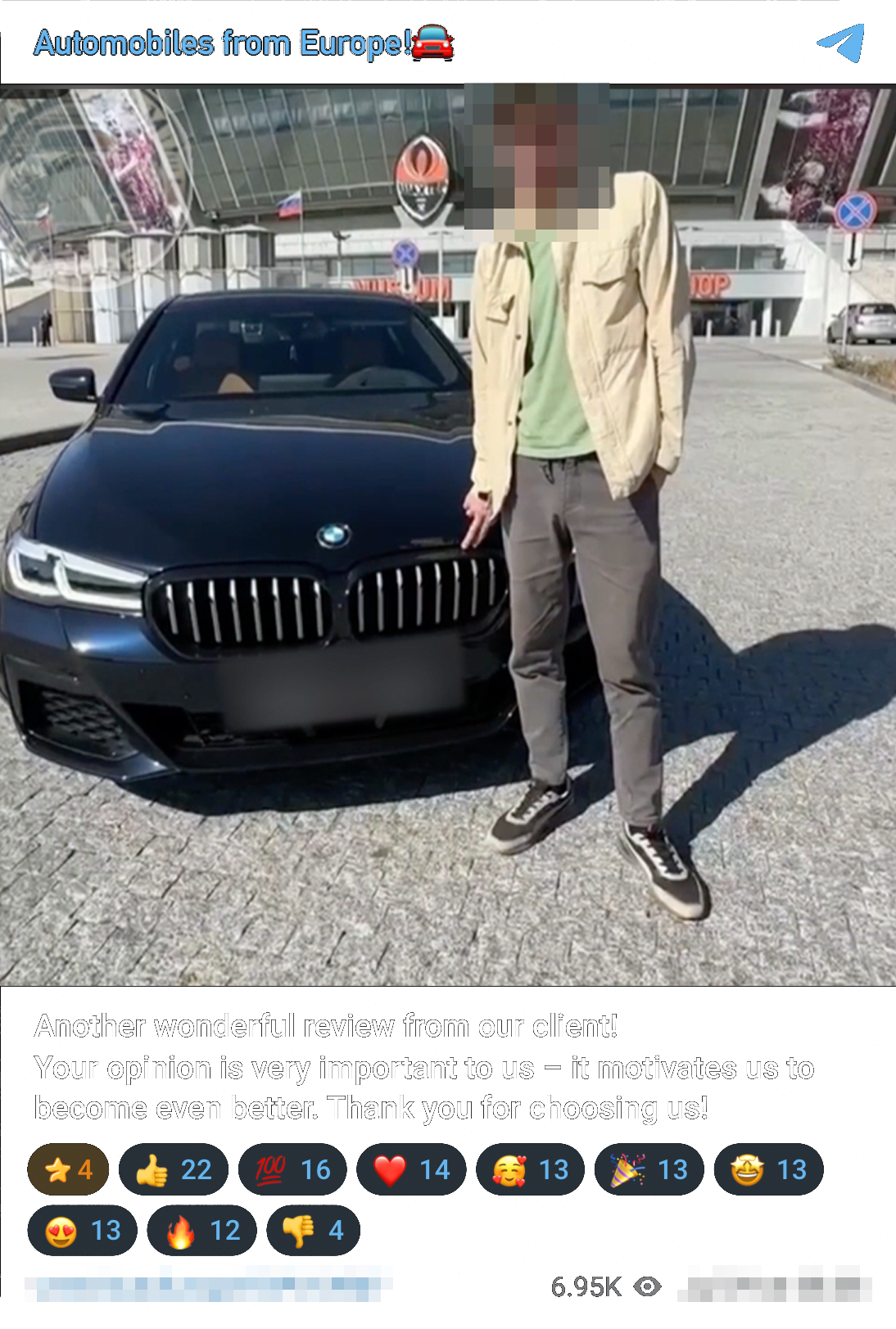 Videos of clients who have received their cars