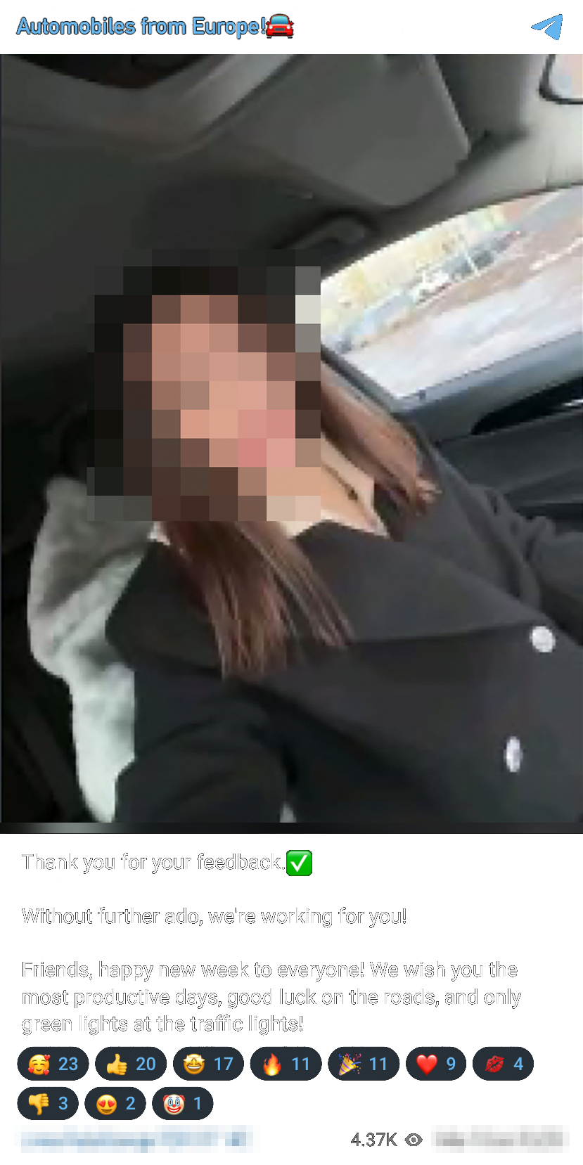 Videos of clients who have received their cars